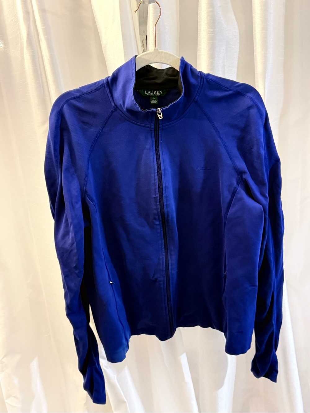 Ralph Lauren Women's Deep Blue Zip-Front Bomber Jacket